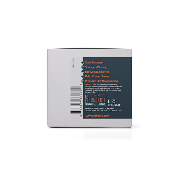 FOLIGAIN Esfoliante e Massajador para Couro Cabeludo em Preto