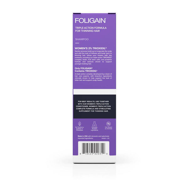 FOLIGAIN Triple Action Shampoo For Thinning Hair For Women with 2% Trioxidil - FOLIGAIN EU