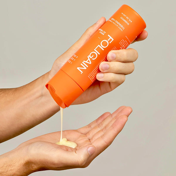 FOLIGAIN Shampoo de tripla ação para queda de cabelo para homens com 2% Trioxidil